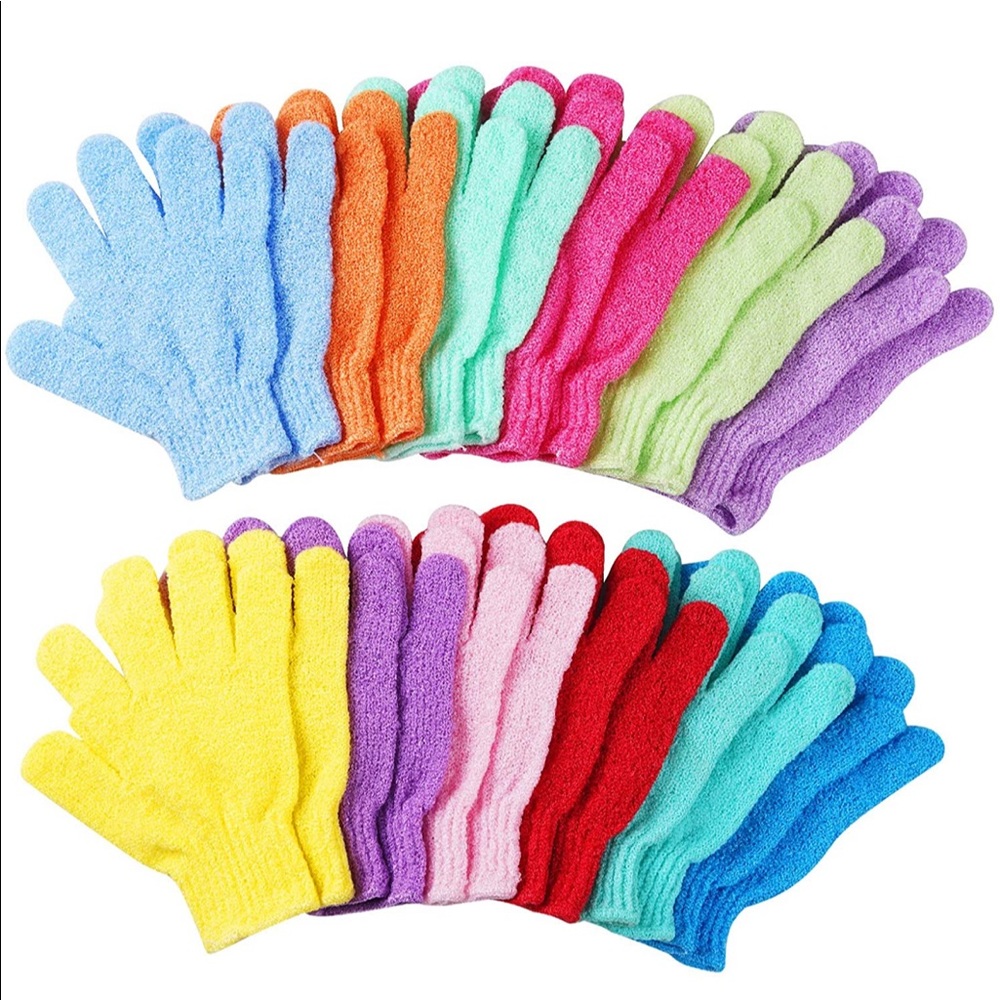 12 Pairs Exfoliating Shower Gloves // Exfoliating Gloves // Shower Gloves